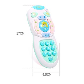 3 pilas AAA teléfono móvil música LED 17cm x 6,5 cm Juguete interactivo para bebé de simulación con Control remoto eléctrico juguete 