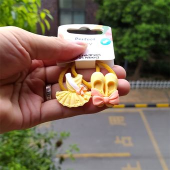 bandas elásticas para el pelo de los niños accesorios para el pelo de princesa tocado de bebé cuerdas De zapatos de Ballet bonitos accesorios para niña 2 uds 