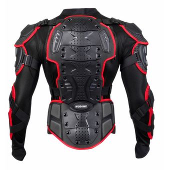 del cuerpo de hombres ciclismo motocicleta armadura Motocross espalda hombro pecho protector de competición de transpirable Moto chaquetas #Red 