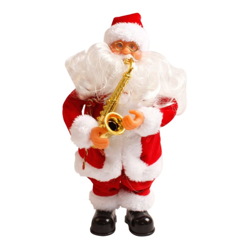 Navidad Electric Santa Claus Toys Decoración del hogar Decoración de fiesta Muñeca de pie