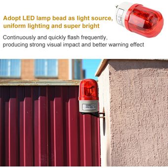 Luz intermitente LED de 2 cables Girar En eering Alarma de seguridad L 