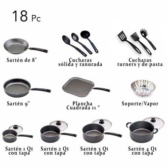 Tramontina 80119/545 PrimaWare Nonstick Cookware 18 Pieces - Steel