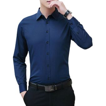 Halti moodi midlayer camisa manga larga Men-función camisa para hombre azul 