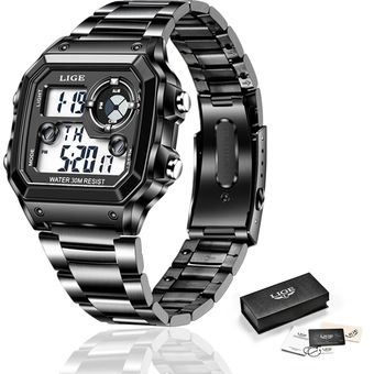 Reloj Lige Hombre Negro Plateado LG8935-NEPL