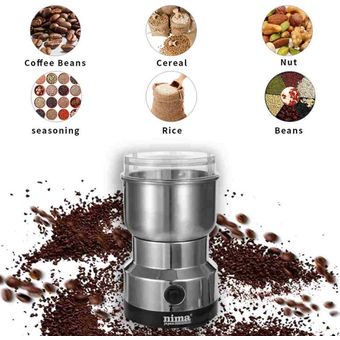 Molinillo de café eléctrico de 110 V, multifunción, 100 W, potente  cuchilla, grano de café y especias, herramienta profesional de molienda de  acero
