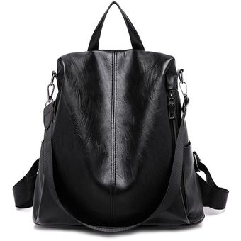 Nueva mochila de cuero para mujeres antirrobo mochilas multifunción para chicas adolescentes bolsa grande negra mochila para mujer mochila trasera A Dos XA532 WT #Brown 