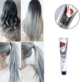 Pelo Gris De Color Gris De Moda De 100 Ml Para Teñir El Pelo Gris Ahumado Color Unisex Estilo Punk Pelo Plateado Gris Claro Crema Gel Para El