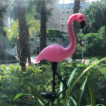 Flamingo impermeable césped solar luz de jardín al aire libre decoración de la luz de tierra 