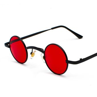 Peekaboo gafas de sol grandes de una pieza gafas de sol sin marco de metal par（#gold with red） 