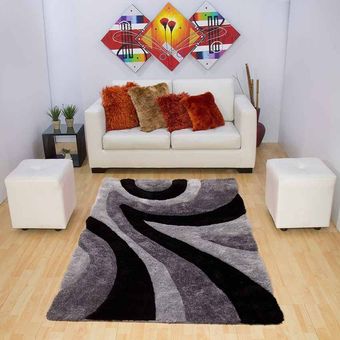 Alfombra Baño Antideslizante Rectangular Suave Shaggy 60x 40