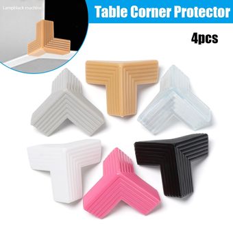 4 Uds Protector de esquina seguro para bebés protección de esquina de escritorio protectores de seguridad de bordes de silicona suave protección de bordes para bebés 