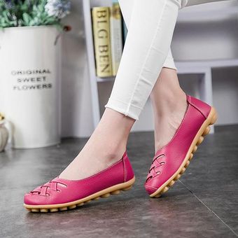 Rosa roja Sandalias de playa y calza los zapatos planos 2017 nuevos llegados duradero práctica rosa Casual Mujer 