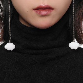 Pendientes Colgantes Blancos Coreanos Pendientes Lindos En 