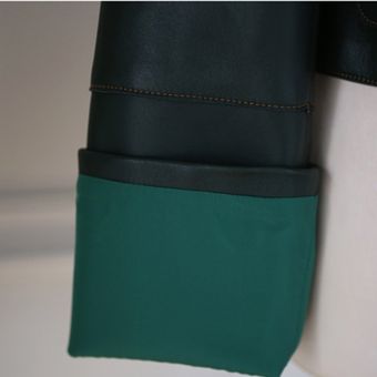 abrigo corto de p Aelegantmis-Chaqueta de piel sintética para mujer 