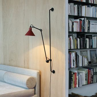 Lámpara LED de pared de brazo largo ajustable para dormitorio sala de 