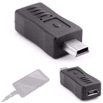 2xConnecteur Adaptateur Mini Masculino USB Vers Micro USB Femelle Tipo B Chargeur 