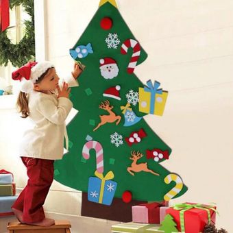 Bricolaje árbol de Navidad artificial árbol colgados de la pared Adornos de Navidad Decoración 