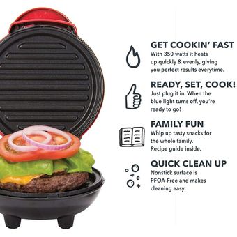 Dash Mini Maker Grill Parrilla Hamburguesa Electric Grill