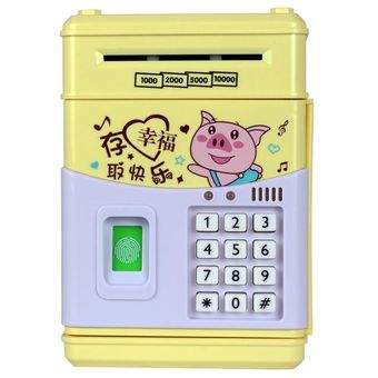 Hucha electrónica de huellas dactilares ATM Contraseña Caja de dinero 