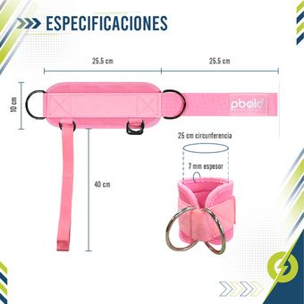 Correas Tobilleras Ajustables Talonera Acolchada Pesas Polea