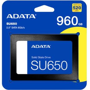 Disco Estado Solido Adata SSD ASU650SS-960GT-R 960 GB NEGRO