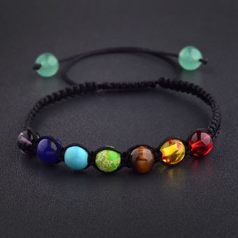 Estilo Étnico Pulsera De Cuentas De 7 Chakras De Color De De 