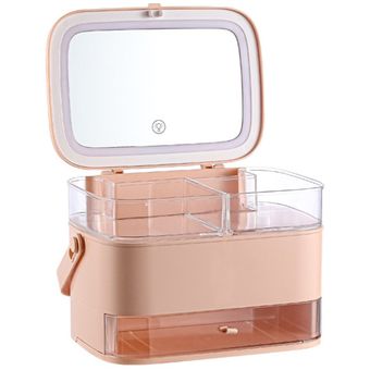 Caja de almacenamiento cosmético Caja de maquillaje de escritorio Organizador de cajones a prueba de polvo 