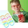 1 pieza divertida pajita de plástico suave gafas divertidas juguetes f