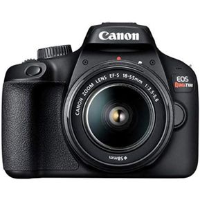 Canon EOS Rebel Kit T100 + lente 18-55mm III DSLR color negro
