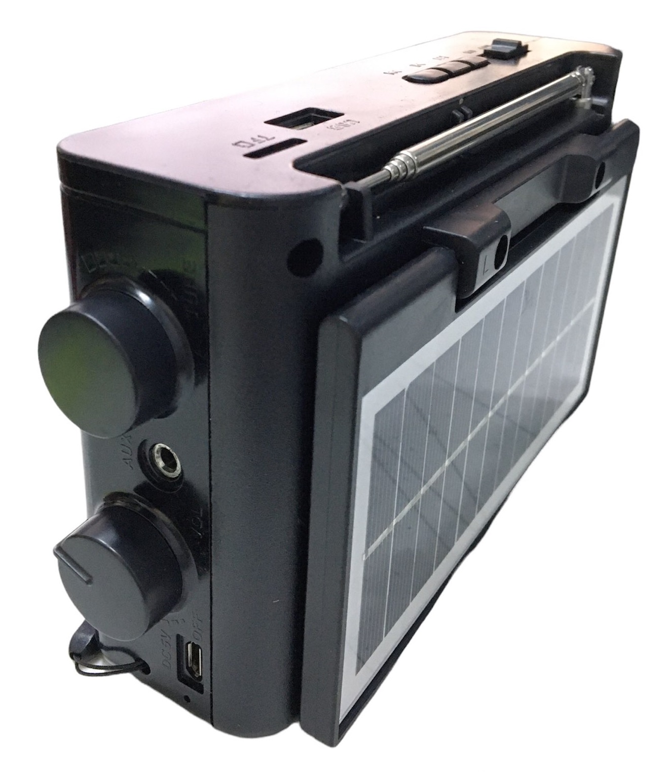 Bocina Portatil Panel Solar Radio Am Fm Con Linterna - T2123