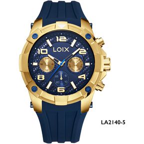 Reloj para hombre LA2136-2 Plateado con tablero cuadrado azul - Relojes Loix