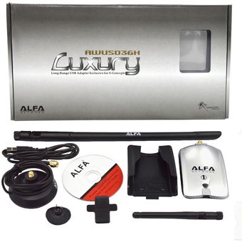 Adaptador Alfa de lujo 1000MW Chipset inalámbrico Realtek 8187L 