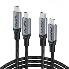 Cable Datos 2 x CHOETECH reforzado USB-C a USB-C 1.8m 100W U...