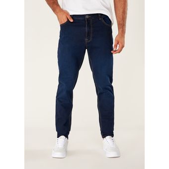 Pantalon dril licrado para hombre clasico negro