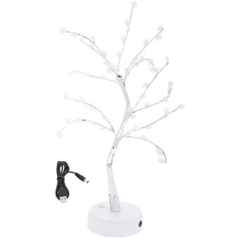 Lámpara De árbol LED USB Navidad Hada Luz De Copo de nieve 60LED 