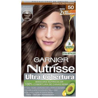 Tintura Para El Cabello Garnier Nutrisse Ultra Castaño Claro Profundo 50