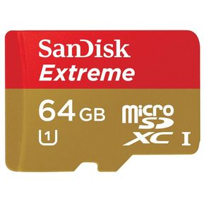 Memoria Sd 64GB Clase 10 Sandisk Extreme 90MB/S U3 4k Gopro
