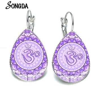 Acanthopanax Yoga Zen Pendientes Geometría Sagrada Mandala 