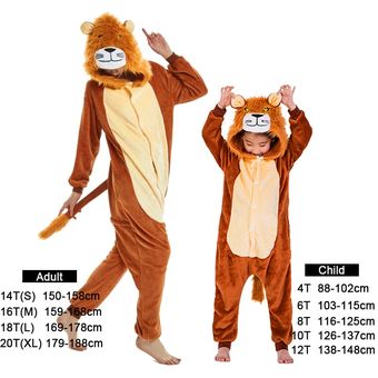 Pijama de invierno para y niñas mono de franela con dibujos de unicornios y animales-New Lion 