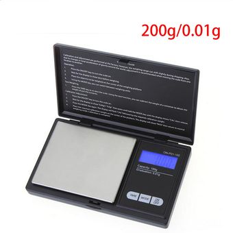 Báscula Digital 100g200g x 0,01g Mini portátil precisión recarga polvo grano joyería quilate negro tres modos de pesaje 1 ud #200g 