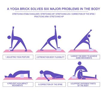 Bloque de Yoga de EVA de 120g de deportes gimnasio ejercic 