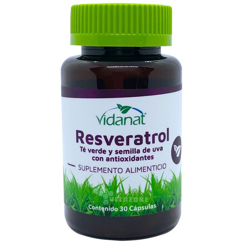 Resveratrol Té Verde Semilla de Uva 30 caps Vidanat