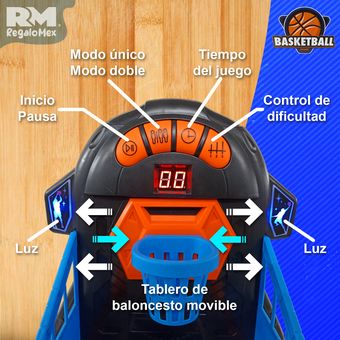 Mini Canasta de Baloncesto Luces y Sonidos