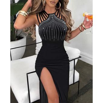 Vestido sexy con abertura en la cintura ajustada mujer negro | Linio Colombia - GE063FA17FO33LCO Vestido sexy con abertura en la cintura ajustada mujer negro | Linio Colombia - GE063FA17FO33LCO
