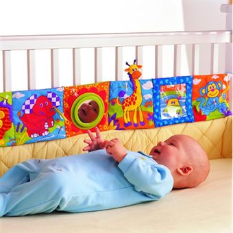 Juguetes para bebés 0-12 meses sonajeros infantiles libro de tela conocimiento alrededor multifunción diversión y doble Color cuna cama parachoques 