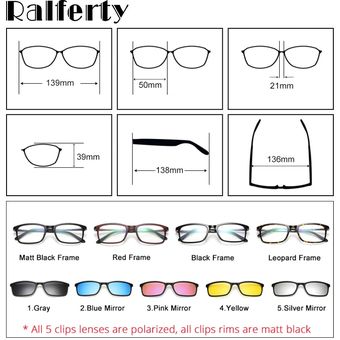 Ralferty Gafas De Sol Polarizadas Para Hombre Y Mujer 5 En 1 Con sunglasses 