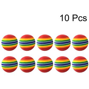 10 piezas Super lindo arco iris juguete bola pequeño perro gato mascot 