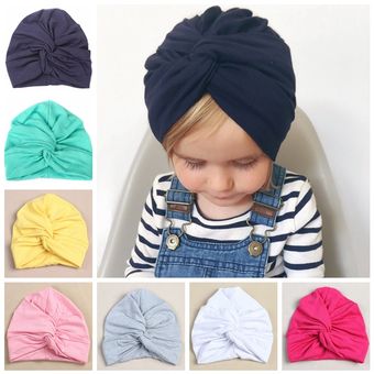 Lindo combinación de algodón para bebé turbante sombrero r 