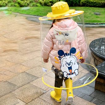 Creative Kids Impermeable Cobertura completa de la cápsula lluvia Equipo de Protección Anti-aerosol 