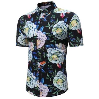 camisa floral hombre